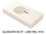 Plan vasque système d’évacuation discret L 50 à 201 x P 40 à 51 cm, finition lisse mate, 10 couleurs, Anti bactérien, résine Akrytan® teinté dans la masse, Livraison Offerte.